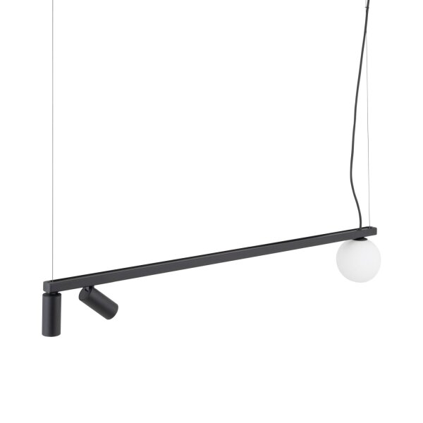 Suspension aluminium verre 107 cm GU10 G9 faible éblouissement