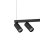 Suspension aluminium verre 107 cm GU10 G9 faible éblouissement