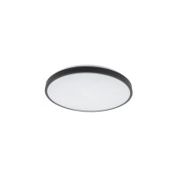 Plafonnier rond à LED noir métal 4000 K...