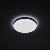 Plafonnier rond à LED noir métal 4000 K...