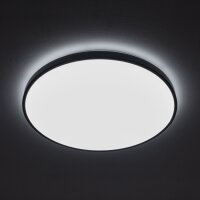 Plafonnier rond à LED noir métal 32 W...