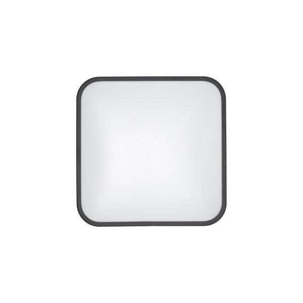 Lampe de plafonnier ronde LED noir métal 1200 lm Ø33,5 cm