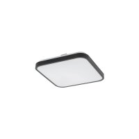 Lampe de plafonnier ronde LED noir métal 1200 lm...