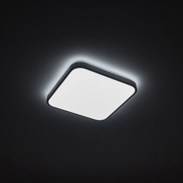 Lampe de plafonnier LED blanche métal 4000 K 16 W faible éblouissement