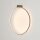 Plafonnier LED blanc chaud aluminium olive de soie 21 W
