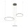 Suspension LED aluminium olive de soie 45 W 3 flammes