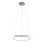 Lampe LED à suspendre anneau aluminium soie olive Ø60 cm 660 lm