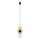 Suspension naturelle verre sphère bois G9 Ø16 cm
