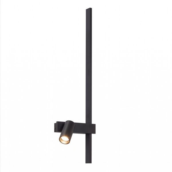 Applique LED noire aluminium GU10 H:80 cm indirecte