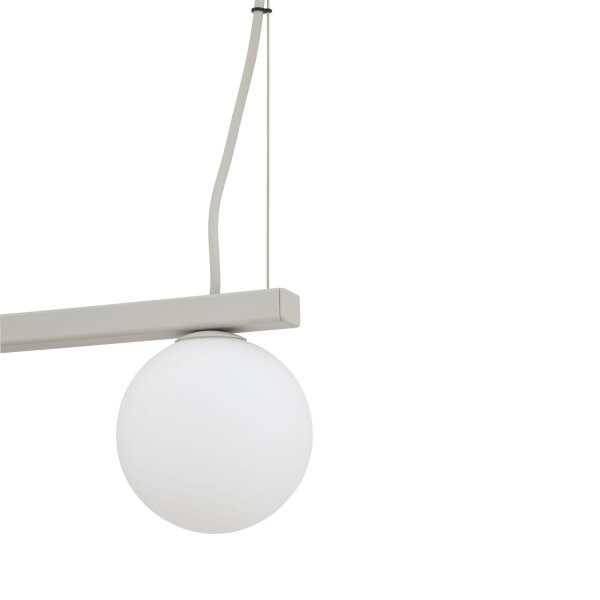 Grande lampe à suspendre aluminium verre 107 cm GU10 G9 blanc