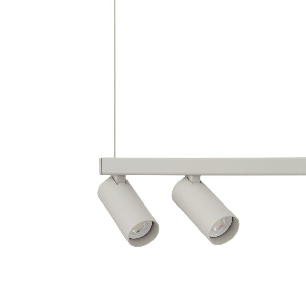 Grande lampe à suspendre aluminium verre 107 cm GU10 G9 blanc