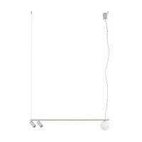 Grande lampe &agrave; suspendre aluminium verre 107 cm...