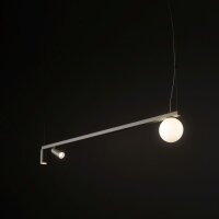 Grande lampe à suspendre aluminium verre 107 cm...