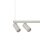 Grande lampe à suspendre aluminium verre 107 cm GU10 G9 blanc