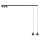 Lampe à suspendre flexible en aluminium 160 cm GU10 noir