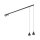 Lampe à suspendre flexible en aluminium 160 cm GU10 noir