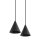 Lampe à suspendre flexible en aluminium 160 cm GU10 noir