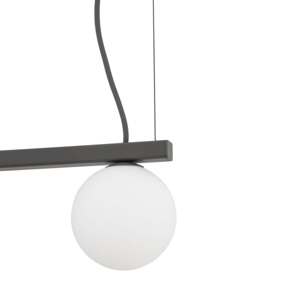 Lampe à suspendre flexible aluminium verre 107 cm Umbra Gris