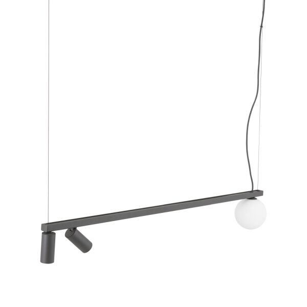 Lampe à suspendre flexible aluminium verre 107 cm Umbra Gris