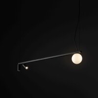 Lampe à suspendre flexible aluminium verre 107 cm...