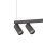 Lampe à suspendre flexible aluminium verre 107 cm Umbra Gris