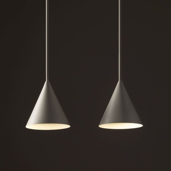 Suspension mobile métal gris soie GU10 160 cm