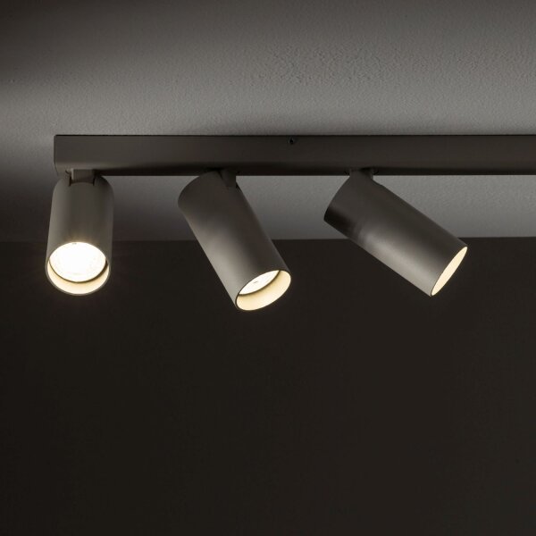 Suspension mobile métal gris soie GU10 160 cm