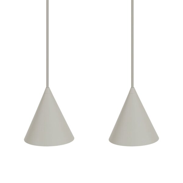 Suspension mobile métal gris soie GU10 160 cm