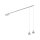 Suspension mobile métal gris soie GU10 160 cm