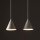 Suspension mobile métal gris soie GU10 160 cm