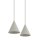 Suspension mobile métal gris soie GU10 160 cm