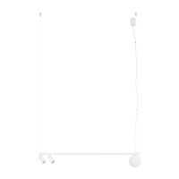 Lampe à suspension flexible aluminium verre blanc...