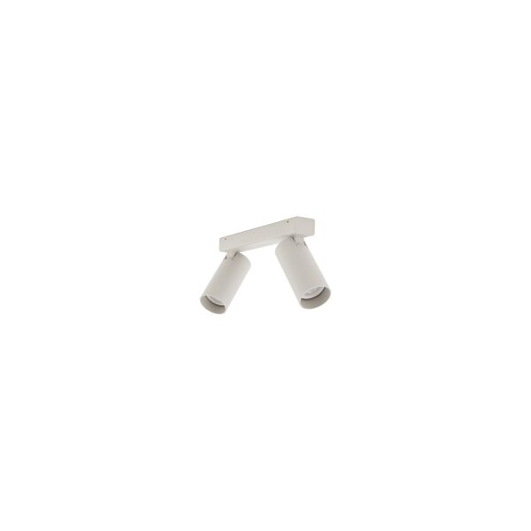 Spot de plafond 2 flammes flexible aluminium gris soie GU10