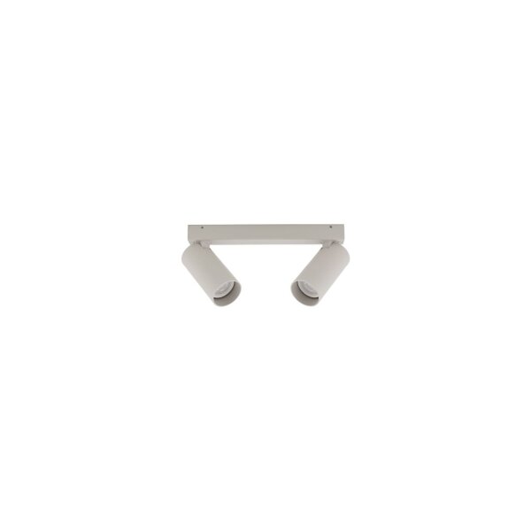 Spot de plafond 2 flammes flexible aluminium gris soie GU10