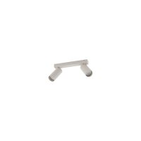 Spot de plafond 2 flammes flexible aluminium gris soie GU10