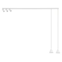 Suspension r&eacute;glable m&eacute;tal blanc GU10 160 cm...