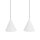 Suspension réglable métal blanc GU10 160 cm de long