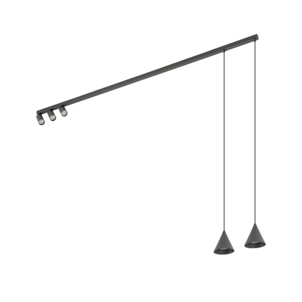 Suspension mobile métal Umbra Gris GU10 160 cm