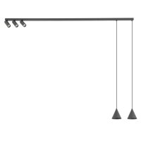 Suspension mobile métal Umbra Gris GU10 160 cm