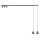 Suspension mobile métal Umbra Gris GU10 160 cm