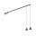 Suspension mobile métal Umbra Gris GU10 160 cm