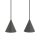 Suspension mobile métal Umbra Gris GU10 160 cm