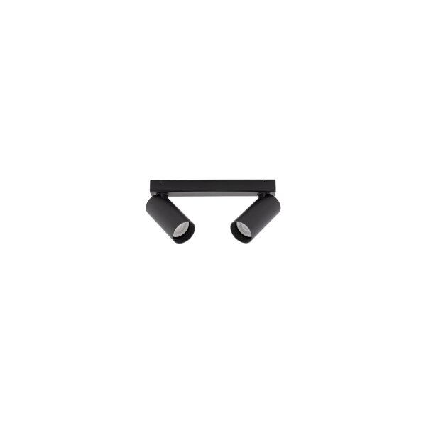 Spot de plafond 2 flammes orientable aluminium noir GU10
