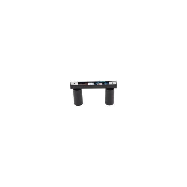 Spot de plafond 2 flammes orientable aluminium noir GU10
