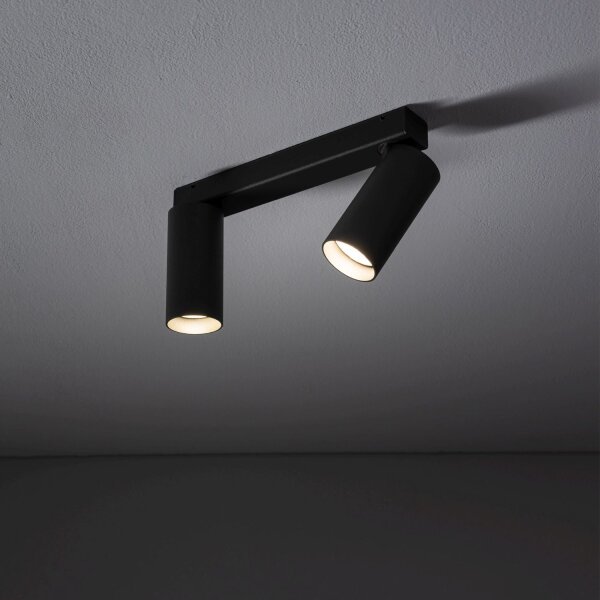 Spot de plafond flexible Aluminium Umbra Gris L:32 cm GU10