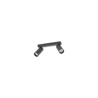 Spot de plafond flexible Aluminium Umbra Gris L:32 cm GU10