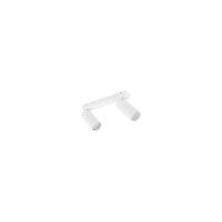 Spot mobile au plafond blanc aluminium L:32 cm long GU10