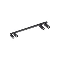 Spot de plafond flexible noir aluminium L:90,5 cm GU10