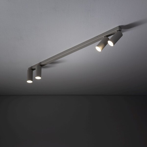 Spot de plafond orientable gris soie métal 90,5 cm GU10
