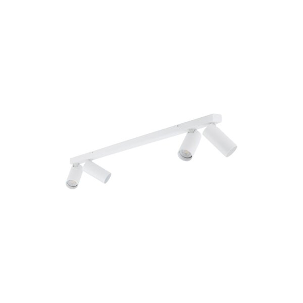 Spot de plafond orientable GU10 blanc métal 90,5 cm de long
